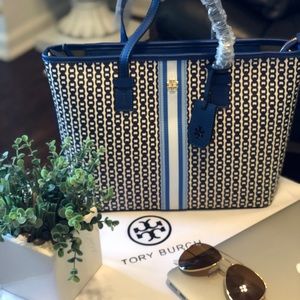 Medium Gemini Canvas Tote Tory Burch